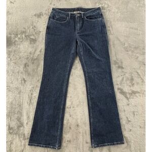 Duluth Trading Co Bootcut‎ Jeans Womens 10x33 Dark Wash Stretch Denim Mid-Rise
